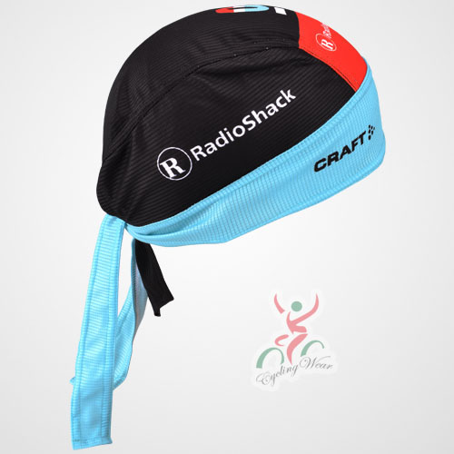 2013 Radioshack Bandana ciclismo negro y azul